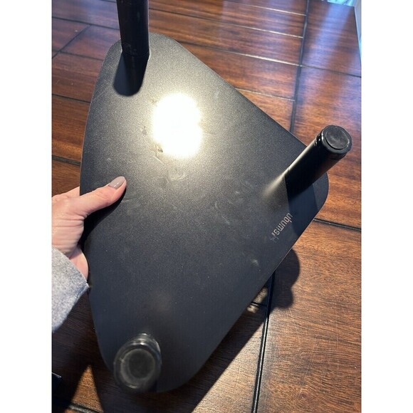 HEMUDU black Tempered Glass Computer Monitor Riser/Triangle Desktop Corner Stand - Picture 4 of 7